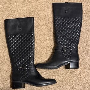 Bandolino Black Quilted Over the Knee Boots